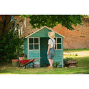 Garden Hut Wooden Cubby House - Teal