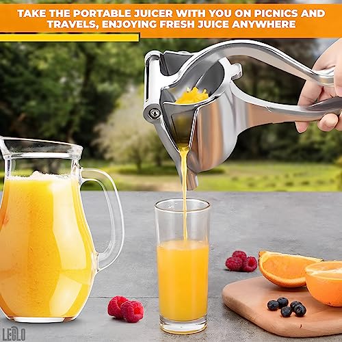 Handheld Citrus Juice Extractor Juicer - LEGLO Orange Juice Squeezer Cold Press Juicer Handheld Lemon Lime Squeezer - Lemon Squeezer Manual Orange Juicer Press Hand Juicer citrus Squeezer Hand Press