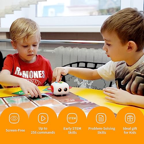 Matatalab Tale-Bot The Coding Robot Activity Set，Screen-Free Coding Robot for Kids, STEAM Educational Toys for Programming with Remote Control,Learning Robot for Kids,Ages3+