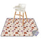 Baby Splat Mat for Under High Chair, 51 x 51 Inch Boho Splash Mat, Waterproof and Washable Spill Mat, Anti-Slip Floor Protector for Arts, Crafts, Playtime - Rainbow
