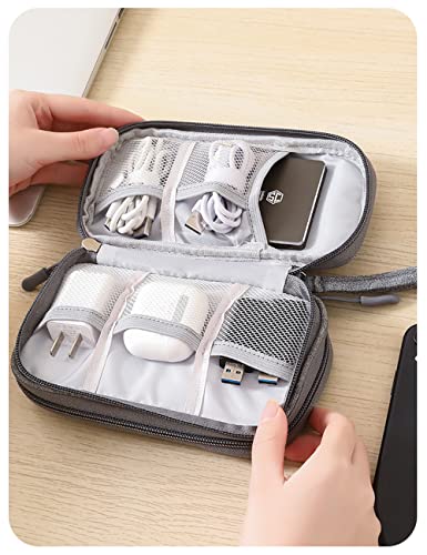 Double Layer Digital Accessory Storage Bag, Electronic Cable Organizer Bag, Multifunctional Travel Cable Organizer Bag, Electronic Accessories Case for Cables Adapters Chargers Wires Flash Disk (NBL)