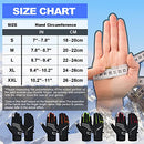 SOUKE Winter Cycling Gloves Men Women Thermal Touch Screen Padded Bike Gloves Water Resistant Windproof for Mountain Biking Running