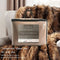 Luxury Plush Faux Fur Blanket King Size, Long Pile Brown with Black Tipped Blanket, Oversized Super Warm, Fuzzy, Elegant, Fluffy Decoration Blanket Scarf for Sofa, Armchair, Couch and Bed, 104"x90"