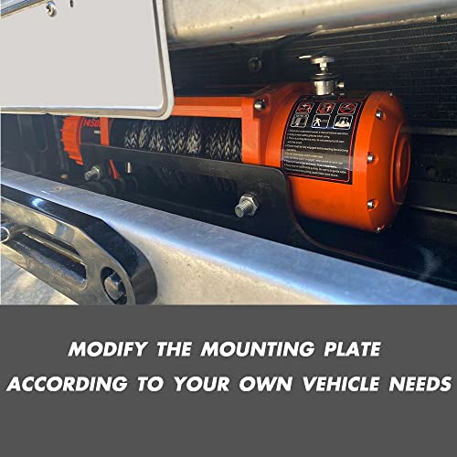 Winch Mounting Plate Steel Universal Plate Cradle 8000lb-17500lb Trucks Winch Mount Recovery Winches
