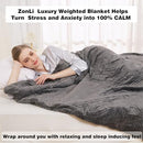 Weighted Blanket (30lbs 94''x96'' King Size) Luxury Weighted Blankets for Adults High Breathability Heavy Blanket Soft Warm Cotton Material with Removable Duvet Cover Included