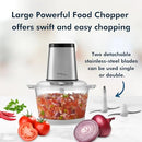 Healthy Choice Large Powerful Food Chopper Electric SS w/ 2L Glass Bowl 300W