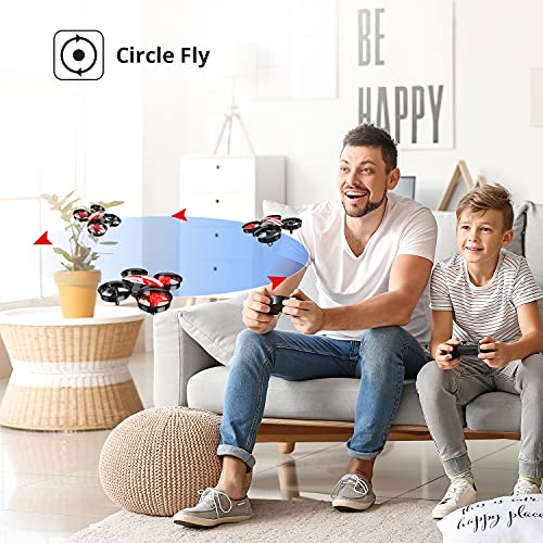 Holy Stone Mini Drone for Kids Beginners, Throw to go Indoor RC Nano Quadcopter Plane with Altitude Hold, 3D Flips, Headless Mode and 3 Batteries Toys for Boys Girls, Upgraded HS210 Red