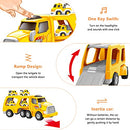 Toddel Toys Car for Boys Die-cast Construction Toys Car Carrier Vehicle Toy Set Kids Toys Truck for Engineering Transporter Truck Mini Excavator/Crane/Mixer Trucks/Dumper/Hook car Drillcarriage