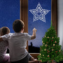 100 LED White&Blue Christmas Star Silhouette Chasing Lights with 8 Functions and Memory Size 51cm x 51cm (JT-DC3.5V1.5W-E4)