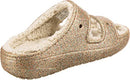 Crocs Unisex-Adult Classic Cozzzy Platform Sandals | Fuzzy Slippers Slide, Multi/Gold, 8 Women/6 Men