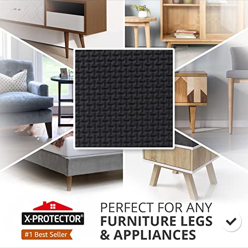 X-PROTECTOR Non-Slip Furniture Pads 12 PCS - 75 mm Premium Furniture Grippers! Best Self-Adhesive Rubber Feet for Furniture Feet - Ideal Non-Skid Furniture Pads - Keep Furniture in Place!