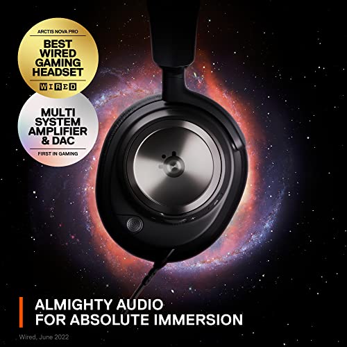 SteelSeries Arctis Nova Pro Wireless + Bluetooth - PC, PlayStation & Switch - Active Noise Cancellation - Dual 36+ Hour Battery System - AI-Powered Noise-Cancelling ClearCast Gen 2 Microphone
