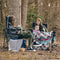 SunnyFeel XL Oversized Folding Camping Chair, Heavy Duty Padded Camp Chairs, Portable with Armrest for Tall People Outdoor/Beach/Travel/Picnic (Grey)