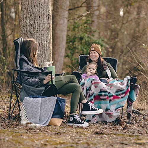 SunnyFeel XL Oversized Folding Camping Chair, Heavy Duty Padded Camp Chairs, Portable with Armrest for Tall People Outdoor/Beach/Travel/Picnic (Grey)