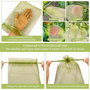 100 Pieces Organza Fruit Protection Bags,Fine Mesh Organza with Drawstring Reusable Garden Netting Bags for Protecting Fruit Tree,Plants,Vegetables