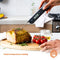 MasterChef Meat Thermometer Digital, Wireless Temperature Probe for Food (Steak, Chicken) & Liquids (Coffee, Tea, Milk), Portable BBQ Grill Gadget, Instant Read LED Display (°F & °C), Foldable, Black