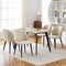 CLIPOP Set of 4 Dining Chairs Retro Faux Leather Kitchen Counter Chairs with Backrests and Sturdy Metal Legs, Lounge Leisure Chairs for Home Office Furniture (Cream)