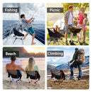 FBSPORT Camping Chair, Portable Folding Chair Lightweight Backpacking Chair Compact & Heavy Duty, Foldable Chair Outdoor with Carry Bag for Hiking Beach Picnic Travel Fishing (1 Pack Dark Blue Large)