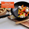 IMUSA USA 9.5" Traditional Carbon Steel Nonstick Coated Wok with Bakelite Handle