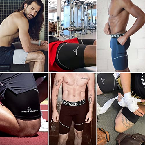 Thermajohn Compression Shorts Men Spandex Athletic Underwear with Pockets  Mens Yoga Shorts, Black, Large