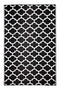 Tangier Trellis Plastic mats Rugs Reversible and Recycled for Home, Patio, Backyard, Deck, Picnic, Beach, Trailer, Camping (Black and White, 240cm x 300cm)