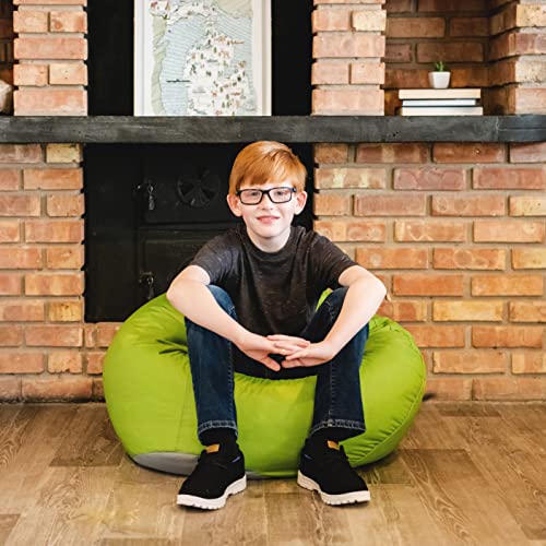 Big Joe Classic Bean Bag Chair, Spicy Lime Smartmax, 2ft Round