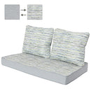 HonTop Outdoor Loveseat Cushions for Furniture Indoor Bench Chair Glider Deep Seat Patio Slipcovers Sunbrella ,46 x 26, Gray