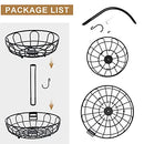 2 Tier Fruit Basket for Kitchen Countertop Detachable Metal Wire Fruits Vegetable Storage Bowl Tiered Stand Holder with Banana Hanger for Dining Table Organizer