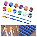 100 Pcs Small Paint Brushes Bulk,Wanfoou Paint Brushes Round and Flat Small Brush Bulk Classroom Crafts Paint Brushes for Acrylic Painting, Detail Painting, Watercolor Canvas Face Painting