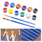 100 Pcs Small Paint Brushes Bulk,Wanfoou Paint Brushes Round and Flat Small Brush Bulk Classroom Crafts Paint Brushes for Acrylic Painting, Detail Painting, Watercolor Canvas Face Painting