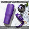 Zibtes 40oz Insulated Tumbler With Lid and Straws, Stainless Steel Double Vacuum Coffee Tumbler With Handle, Keeps Drinks Cold up to 34 Hours or Hot for 12 Hours(Glitter Purple 1 pack)