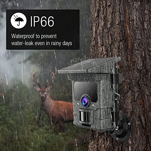 Solar Powered Trail Camera WiFi - 46MP 4K Bluetooth Game Camera with 120 Degree PIR Range Hunting Scouting Camera