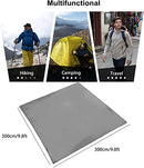 3Mx3M Tent Footprint Waterproof Camping Picnic Tent Floor Mat with Carrying Bag Ultralight Backpacking Rain Tarp for Hiking Traveling Grey