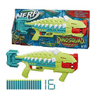 Nerf DinoSquad Armorstrike Dart Blaster, 8-Dart Rotating Drum, Drop Grip, Dart Storage, 16 Nerf Elite Darts, Anklyosaurus Dinosaur Design