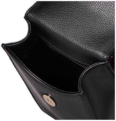 DKNY Women's Everyday Multipurpose Crossbody Handbag, Black/Gold Elissa Small, One Size