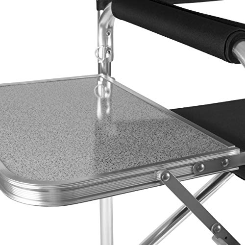 Picnic Time ONIVA - a Brand - Sports Chair with Side Table, Beach Chair, Camp Chair for Adults, (Black)