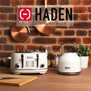 Haden Heritage White Toaster - 4 Slice Toaster - Stainless Steel Housing - Reheat and Defrost Functions - Variable Browning Control - Self Centering Function - 1370-1630W