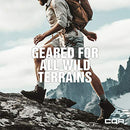 CQR Pack of 3 Men and Women Moisture Wicking Hiking Socks, Outdoor Sports Trekking Crew Socks, Mid Calf Cushioned Socks CQ-TZS78-CGB_L