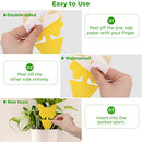 Bighan 60 Pcs Sticky Dual-Sided Gnat Traps, Yellow Fruit Fly Sticky Traps and Plant Fungus Gnat Traps for Plants Kitchen Indoor and Outdoor with Twist Ties, Ssmall Shovel and Plastic Holders, Yellow