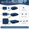 FINCATI 14Pack Patio Cushion Covers Replacement,Outdoor Patio Sectional Cushion Covers,27x27 inch Outdoor Sofa Replacement Cushions Covers for Furniture Seat Chair Pillow,Only Cover Navy Blue