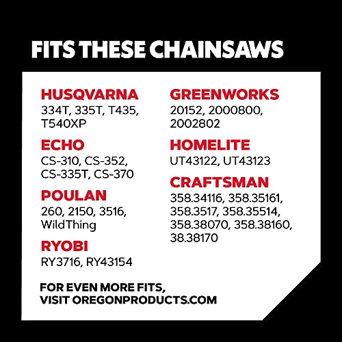 Oregon S56 AdvanceCut 16-Inch Chainsaw Chain Fits Craftsman, Echo, Homelite, Poulan, Remington