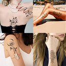 30 Pcs Flower Temporary Tattoo Sticker For Woman,Beautiful Floral Fake Tattoo