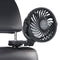 LEMOISTAR Battery Operated USB Baby Car Fan,Electric Cooling Fan with 4 Speed,360 Degree Rotatable Backseat Car Fan,5V Cooling Air Small Personal Fan for Car,Rear Seat Passenger Dog Kids etc