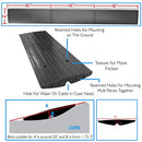 Car Driveway Curbside Bridge Ramp - Heavy Duty Rubber Threshold Curb Ramp, Used for Loading Dock, Garage, Sidewalk, Truck, Scooter, Bike, Motorcycle, Wheelchair Mobility, Other Vehicle - Pyle