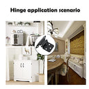 1/2 "Overlap - self Closing Cabinet Door Hinges Kitchen Cabinet semi Concealed Hinges Cabinet Hardware Embedded Installation with Cushion and Screws (Black, 10 Pairs - 20 Pieces)