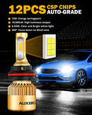 Auxbeam 9007 Headlight Bulbs F-S3 Series Led Headlight Conversion Kits 72W 8000LM CSP Chips Hi-Lo Beam, Pack of 2