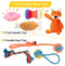 7 Pack Dog Toys, Dog Squeaky Toys, Puppy Toys for Teething Small Dogs, Stuffed Plush Dog Toys, Ropes for Medium to Large Dogs