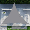 Teynewer Sun Shade Sail Triangle 2x2x2m Waterproof Shade Sail for Outdoor Garden Patio Party 98% UV Block Sunscreen Awning Canopy Sunsail with Free Rope, Light Grey