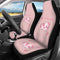 ZPINXIGN Strawberry Cow Seat Cover with Steering Wheel Cover Cute Car Seat Cover Full Set for Women Pink Car Accessories Bench Seat Cover for Truck,Seat Belt Strap Pad,Car Coasters,Keychains