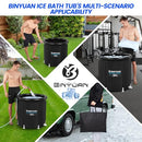 BINYUAN XL Large Ice Bath Tub for Athletes With Cover 99 Gallons Cold Plunge Tub for Recovery, Multiple Layered Portable Ice Bath Plunge Pool Suitable for Gardens, Gyms and Cold Water Therapy Training